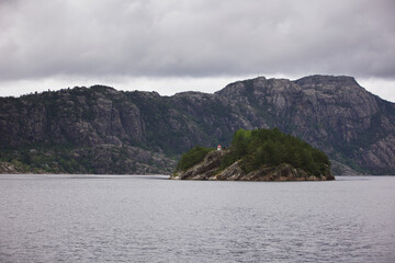 Fototapeta premium LYSE Fjord Norway Norwegen Fjord Reise Cruise Kreuzfahrt Entspannung , Schönheit der Landschaft, 
