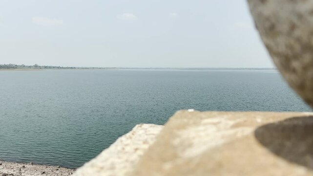 Tranquil landscape of Kapila river, Mysore, India. Static