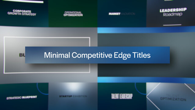 Minimal Competitive Edge Titles | 10 Motion Titles with Control Panels