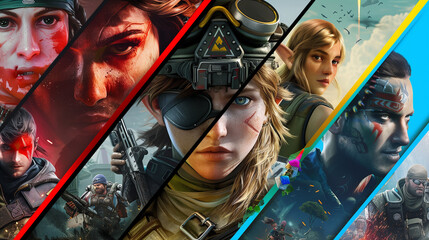 Video Game Characters Collage