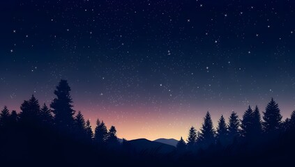 Starry sky at night, dark blue background, starry field, glowing stars, blurred stars in the lower left corner of the screen, minimalism, wide angle
