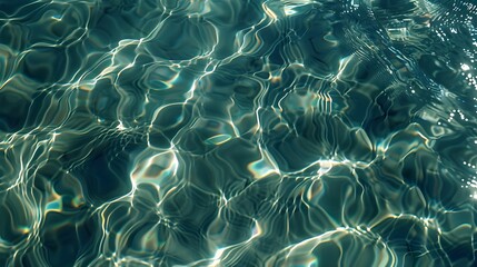 Fototapeta premium Abstract Close-Up of Calm Water Surface with Gentle Ripples and Soft Reflections in Blue Tones 