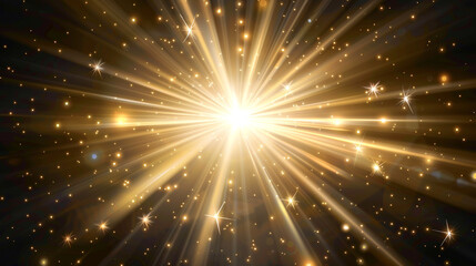 Naklejka premium glowing light burst Realistic sun rays. colorful sun ray glow abstract shine light effect starburst sunshine glowing. Special lens flash, light effect. The flash flashes rays and searchlight.