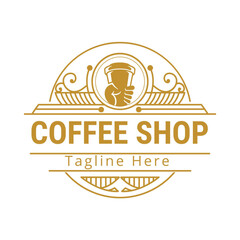 Coffee shop logo vector 
