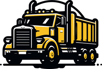 Truck silhouette vector Clip art isolated design illustration