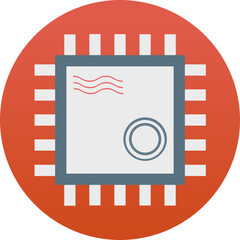 Post Ticket vector icon in background style 