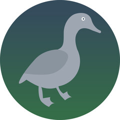 Duck vector icon in background style 