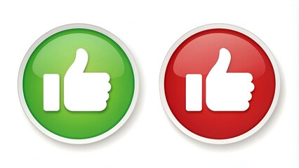 Do and Don't or Like and Unlike Icons w Positive and Negative Symbols