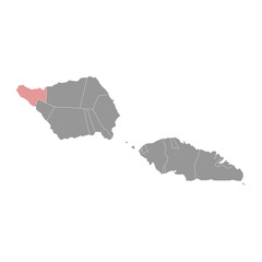 Naklejka premium Vaisigano district map, administrative division of Samoa. Vector illustration.