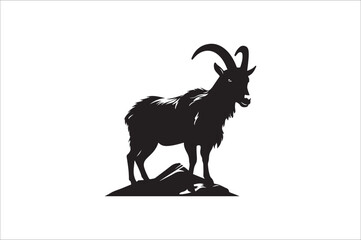 Goat silhouette vector Bundle illustration. Goat silhouette. 
