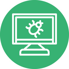 Malware Vector Line White Circles Multicolors