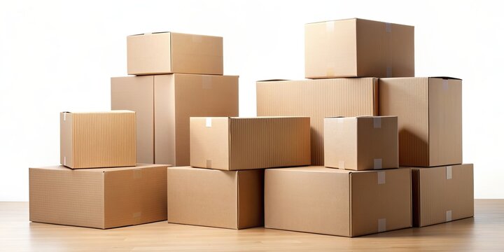 Isolated stack of cardboard moving boxes, moving, boxes, cardboard, stack, isolated, storage, relocation, shipping