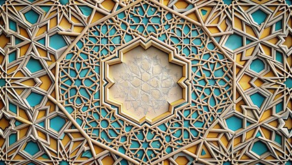 Intricate and three-dimensional geometrical pattern design, volumetric, geometric, pattern, abstract, design