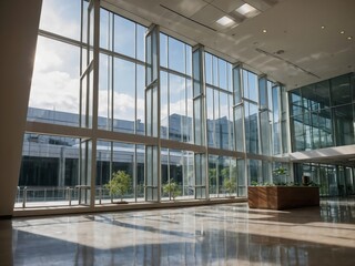 modern office building with sky