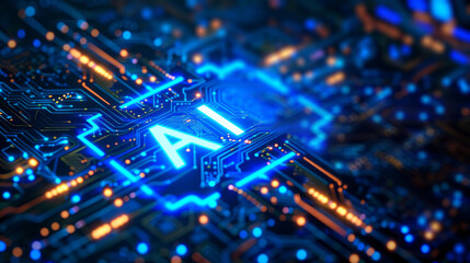 Obraz premium Abstract puzzle pieces futuristic background with circuit patterns, 