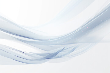 Obraz premium Abstract white background with blue wave in minimalist style.