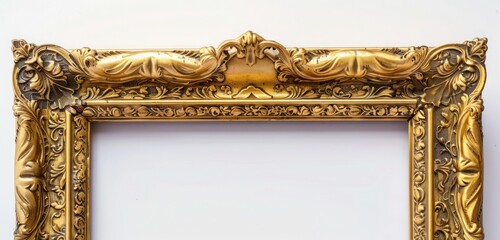 Antique gold frame with ornate patterns and rich details