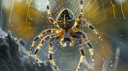 Master Weaver: A Spider Crafting its Intricate Web