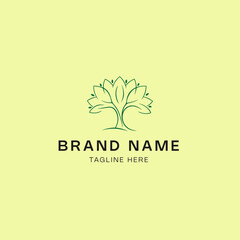 Tree logo design vector template. Nature logo design vector template. Nature logo design