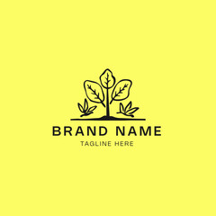 A vector icon element of an agriculture logo template, isolated and perfect for eco-friendly and sustainable farming branding