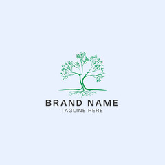 Obraz premium Tree logo design vector template. Nature logo design vector template. Nature logo design