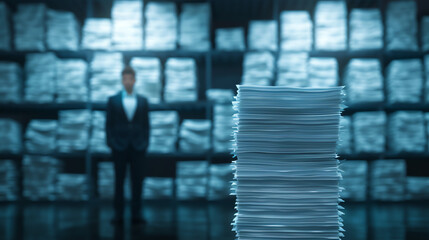 Obraz premium Analyst uncovering patterns of corruption in government contracts, expertise, pattern recognition