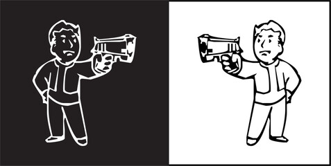  IIlustration Vector graphics of Pip Boy  icon