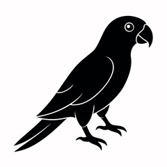 Fototapeta premium Simple Parrot silhouette vector illustration.