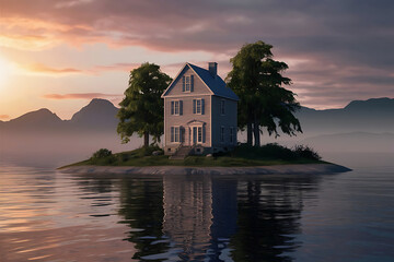 Fototapeta premium house on the beach