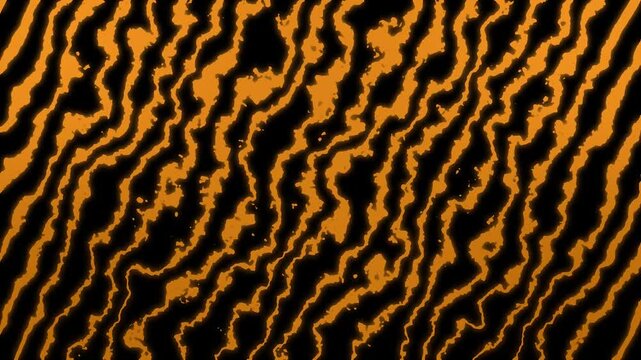 Orange abstract Wavy lines animation seamless looped background