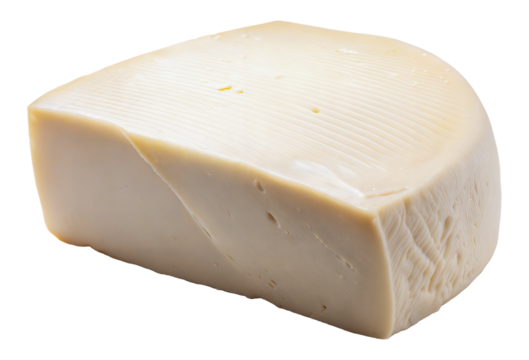 Wedge of semi-hard cheese, cut out - stock png.