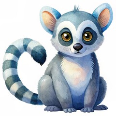 Obraz premium cartoon lemur