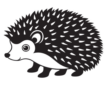 recommend clip art: Collection of hedgehog silhouette