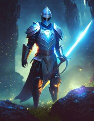 Fototapeta premium knight with sword