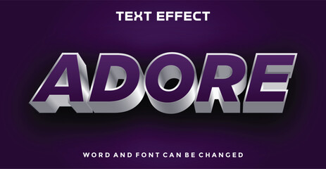 Adore editable text effect