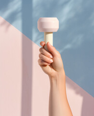 hand holding a weight