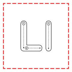 tracing alphabet set l