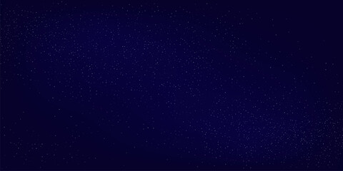 Star universe night sky blue black background with shining stars and cosmic dust. Realistic vector Illustration. Vastness and magic of universe, perfect for fantasy design