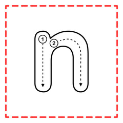 tracing alphabet nn illustration