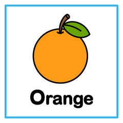 flat orange alfabet illustration © Rahmatullah