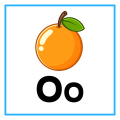 fresh orange alfabet o illustration © Rahmatullah