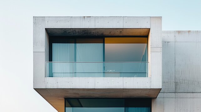 A large building with a glass window on the side