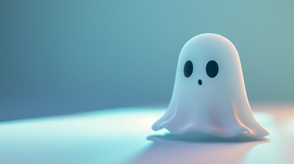 Fototapeta premium 3d ghost cute with copyspace