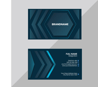 Neomorph style business card template