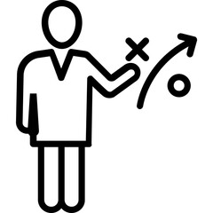 Business Strategy vector icon in outline style 