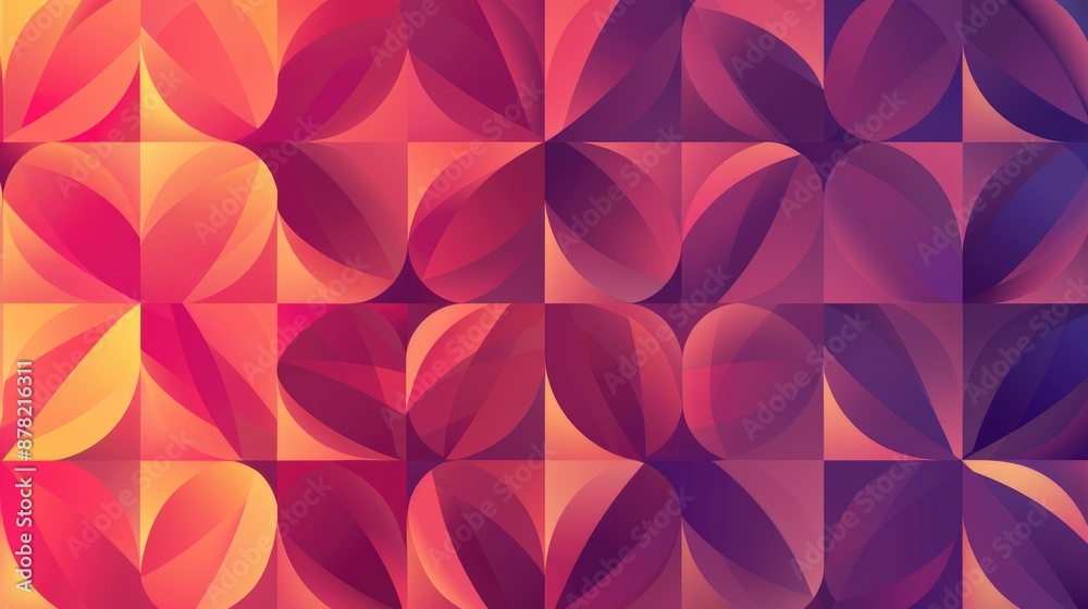 Poster abstract background with a pattern of geometric shapes in gradient colors