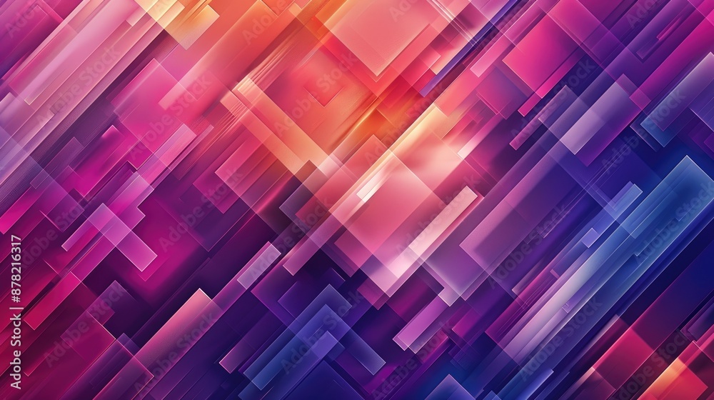 Poster abstract background with a pattern of geometric shapes in gradient colors
