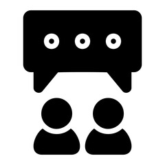 communication glyph icon