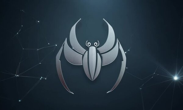 Spider Man Intro Logo Insect Arthropod symbol silhouette logo design