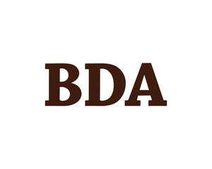 BDA logo design vector template. BDA logo design.